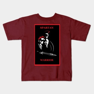 SPARTAN WARRIOR RED FRAME Kids T-Shirt